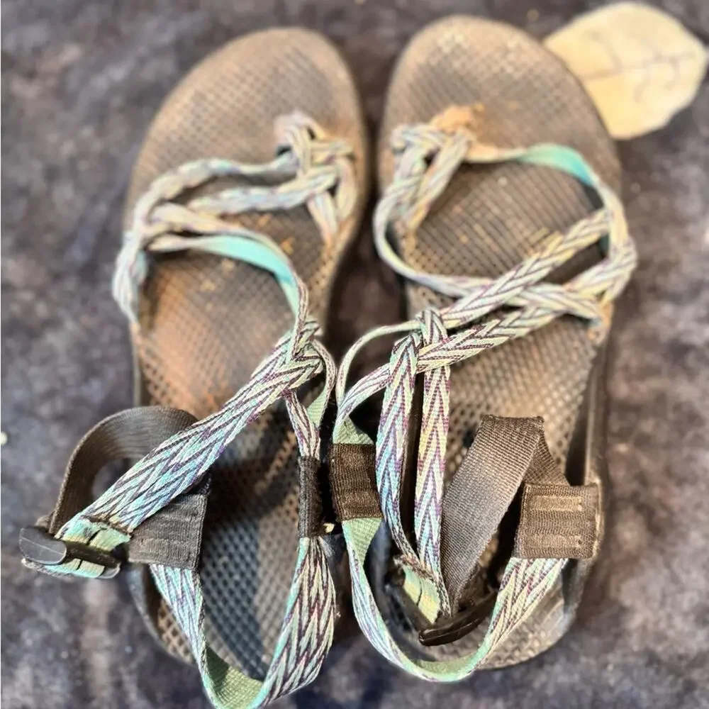 Chaco Green and Black Sandals for Outdoor Adventures